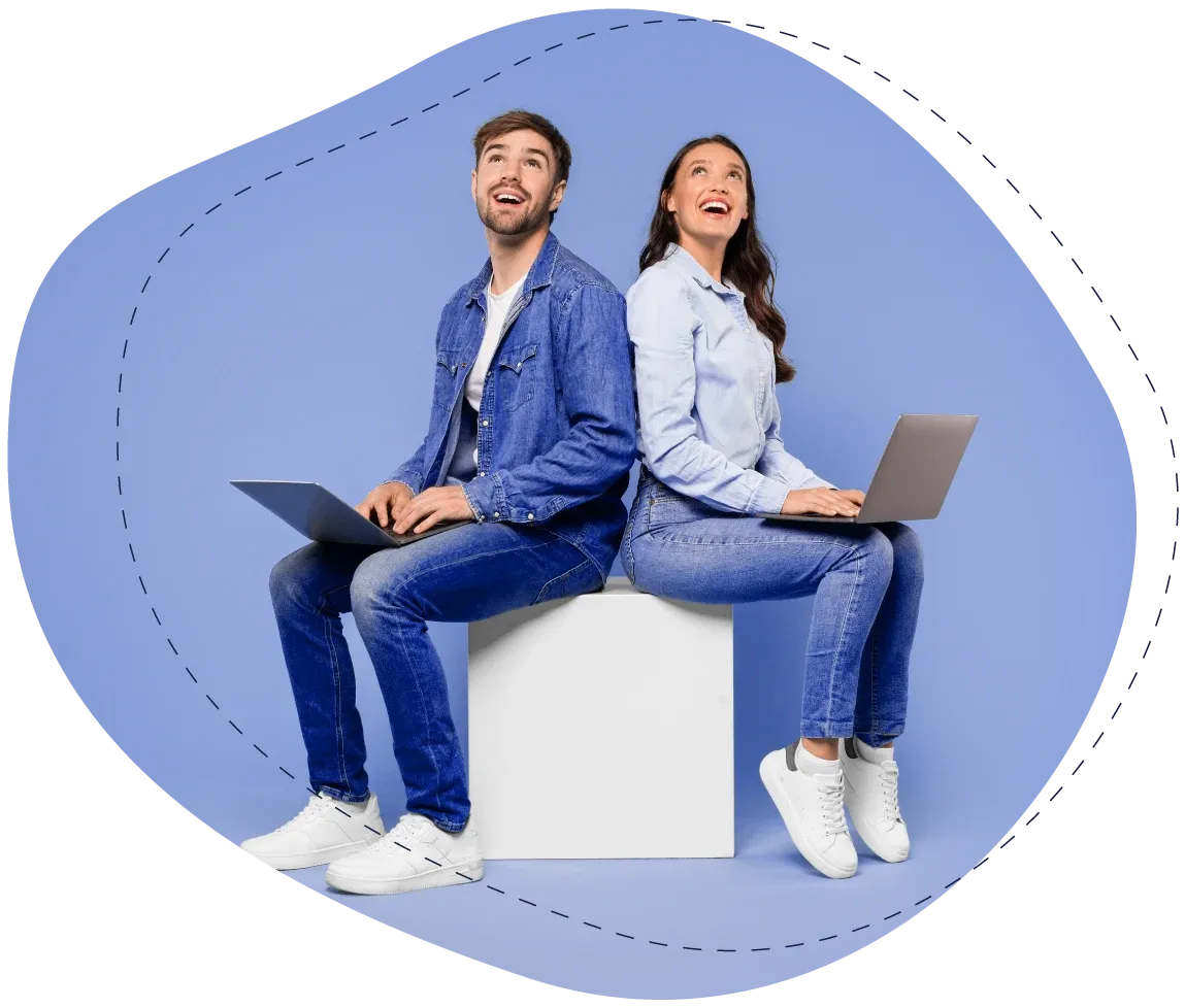 Person learning English from home